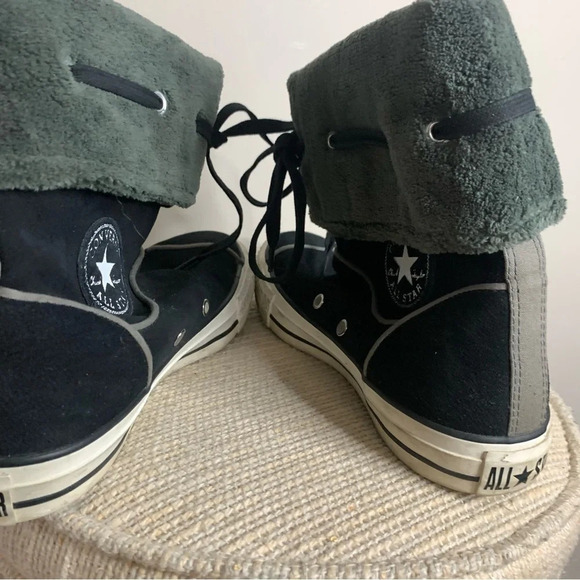 Converse All Star Chuck Taylor Andover Fold Over Cuff  Black Fleece Shoes 6.5 - Picture 6 of 11